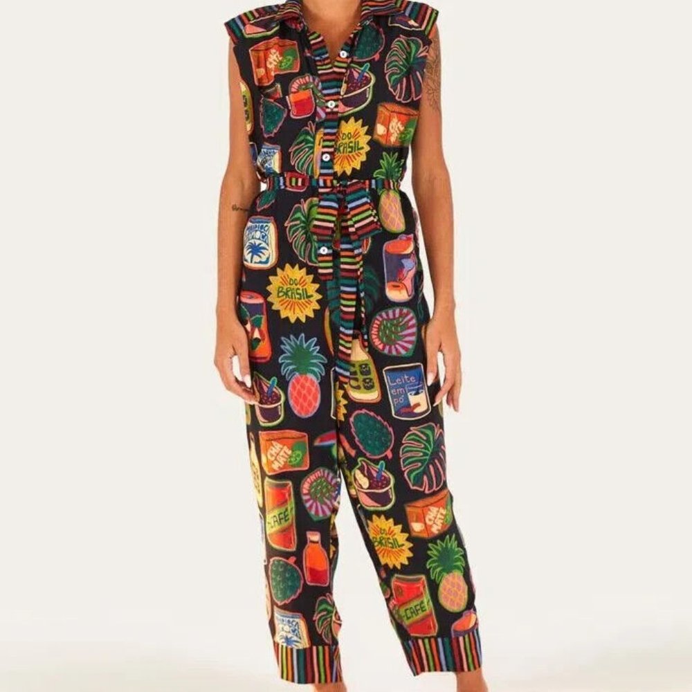FARM Rio Brasil Collectibles Printed Jumpsuit - Picture 5 of 16